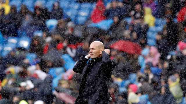 Zidane en el encuentro del pasado sábado frente al Eibar / EFE