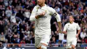 Sergio Ramos se reivindica ante los pitos del Bernabéu / EFE