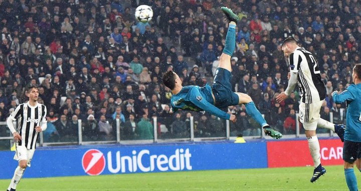 Una foto de la chilena de Cristiano Ronaldo frente a la Juventus en las semifinales de la Champions League