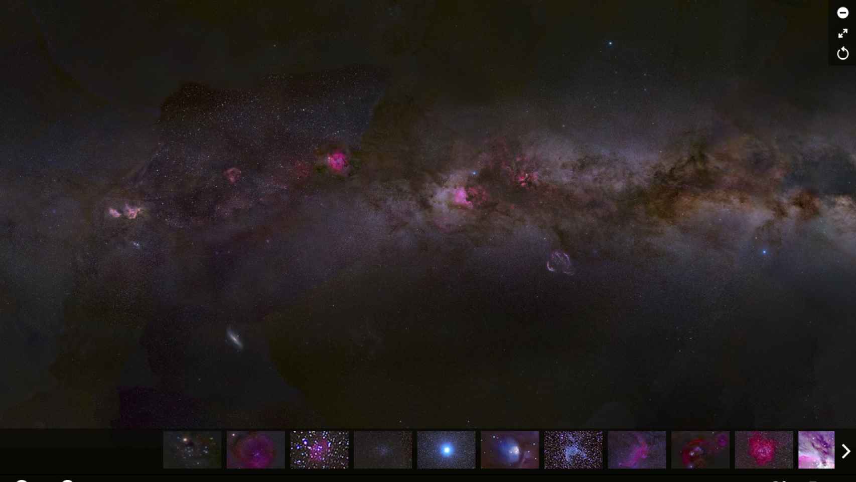 Panorámica de la Vía Láctea