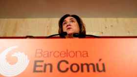 Ada Colau, alcaldesa de Barcelona, durante un acto de su partido, BComú / EP