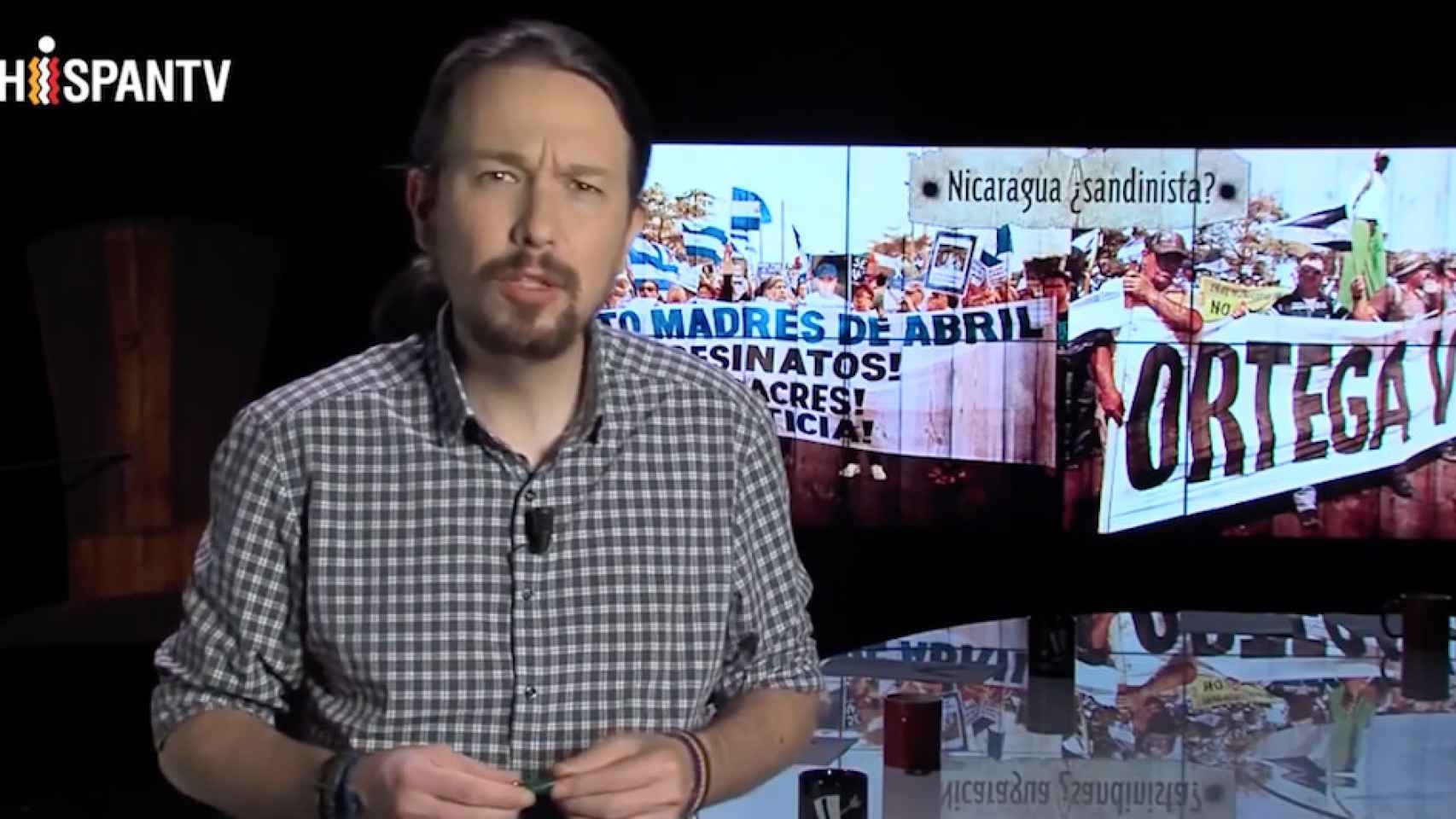 Una captura de pantalla de uno de los vídeos promocionales del programa Fort Apache sobre Nicaragua televisión pablo iglesias