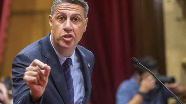 El líder del PPC, Xavier García Albiol, durante una comparecencia en el Parlament / EFE