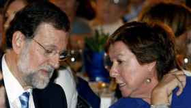 Una foto de archivo de Mariano Rajoy y Pilar Barreiro / EFE Ciudadanos