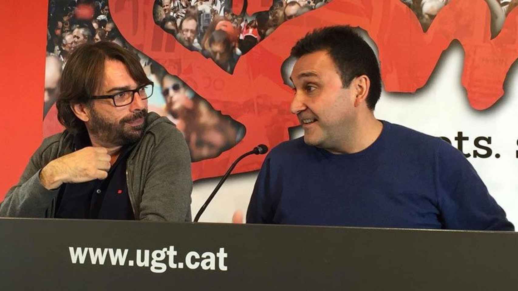 Matías Carnero (d) y Camil Ros (i) en una imagen de archivo de UGT de Cataluña / CG