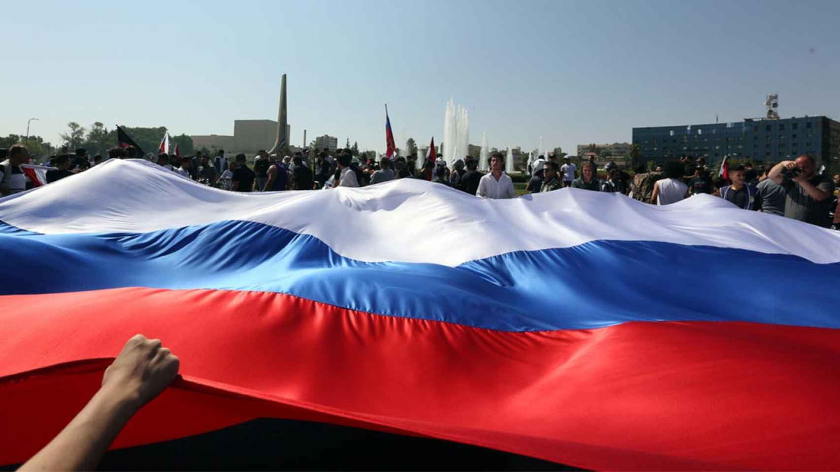 Celebraciones del Día de la Bandera Rusa en Damasco, Siria / EFE