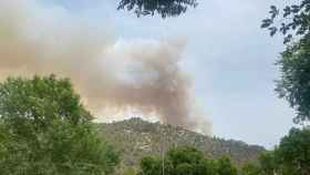 El incendio de Sant Pere de Ribes la tarde de este martes, 21 de junio de 2022 / BOMBERS