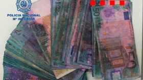Imagen de billetes marcados con tinta facilitada por los Mossos y la Policía / CG