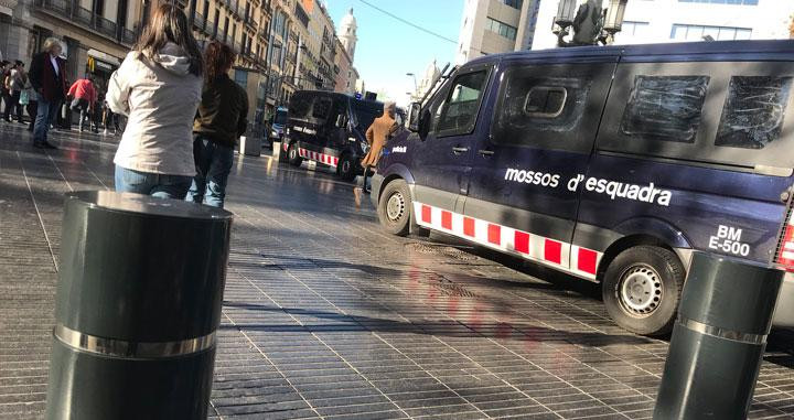 Las Ramblas de Barcelona, blindadas por los Mossos d'Esquadra / CG