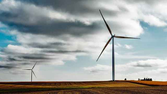 Energías renovables de un parque eólico