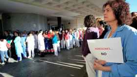 Una foto de una concentración para protestar contra las agresiones en los hospitales / EFE