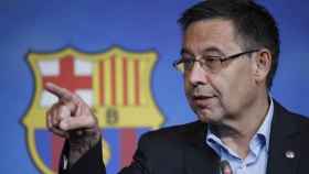 Josep Maria Bartomeu, expresidente del Barça, en una rueda de prensa / EFE