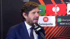 Mateu Alemany, director de fútbol del Barça, declarando en Movistar Fútbol / Redes