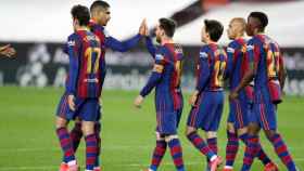Los jugadores del Barça celebrando un gol contra el Huesca / FC Barcelona