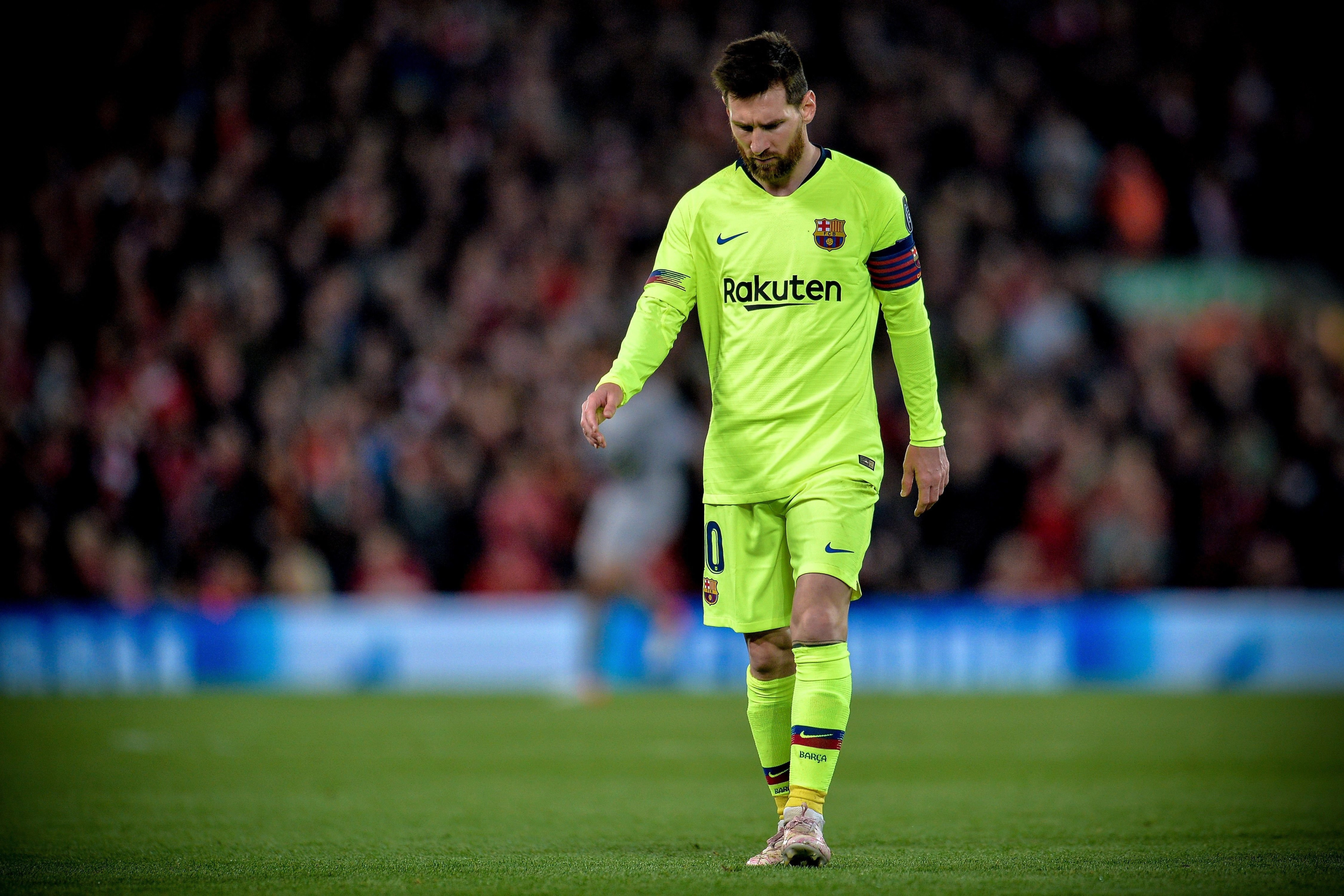 Leo Messi tras la debacle de Anfield / EFE