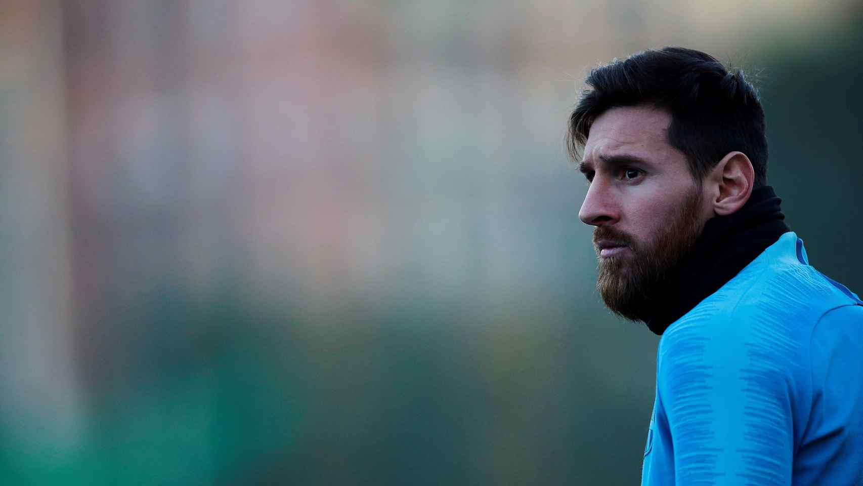 Messi en el entrenamiento del FC Barcelona / EFE