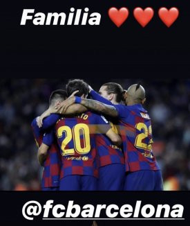 Imagen de Arturo Vidal tras el Barça-Alavés / Instagram