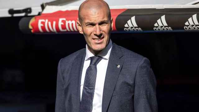 Zidane en el banquillo del Real Madrid contra el Celta de Vigo / EFE