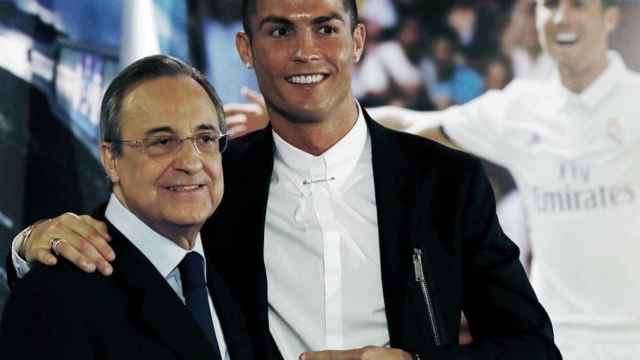 Una foto de archivo de Cristiano Ronaldo y Florentino Pérez / EFE