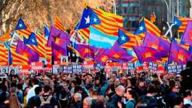 Manifestación independentista celebrada el 16 de marzo de 2019 en Madrid y ampliamente cubierta por TV3 / EFE