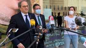 Quim Torra, junto al delegado de la Generalitat en Lleida, Ramon Farré / EUROPA PRESS