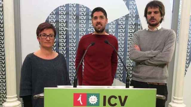 Marta Ribas (i), David Cid (c) y Ernest Urtasun (D), los dirigentes actuales de ICV / EUROPA PRESS