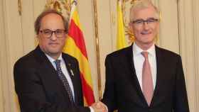 El presidente de la Generalitat, Quim Torra, con el presidente de Flandes este lunes / TWITTER