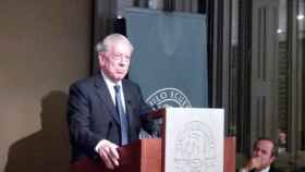 El escritor Mario Vargas Llosa durante el acto de la plataforma 'Libres e Iguales'