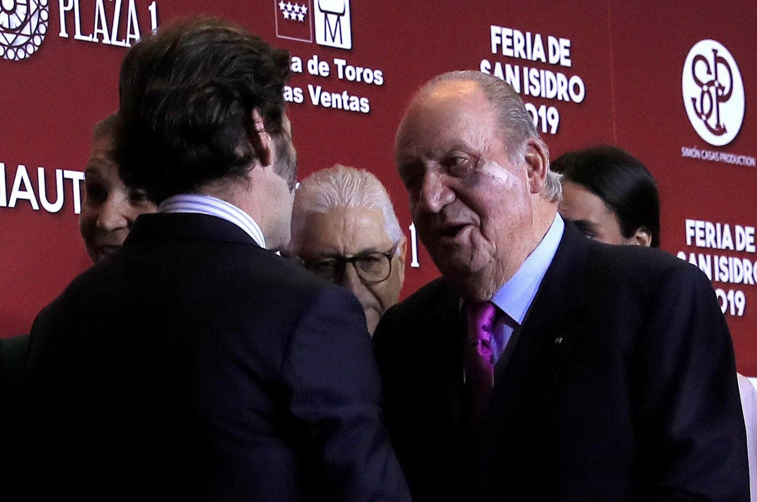 Juan Carlos I, con un morado en su ojo izquierdo / EFE