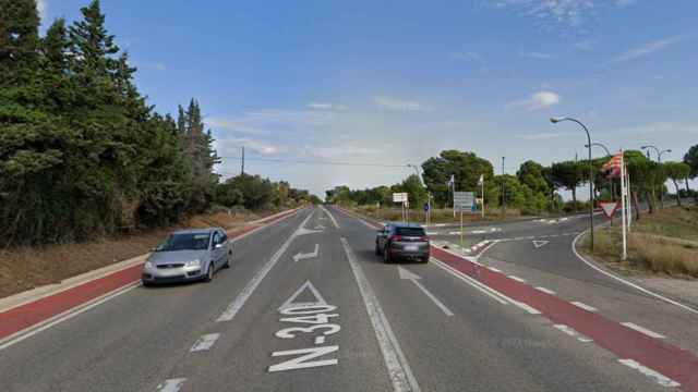 La carretera del Mediterráneo (N-340) a su paso por la Llosa, Cambrils / GOOGLE