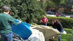 Sindicalistas de CCOO acampan frente al Departamento de Educación / CCOO