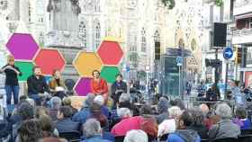 El acto de Barcelona en Comú ante la Sagrada Familia / BCOMÚ