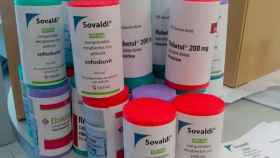 Frascos de Sovaldi, de la química Gilead, en una farmacia hospitalaria / EP