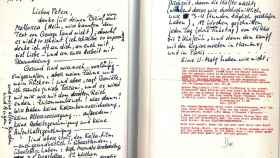 Manuscrito de la Carta de Straub y Huillet a Peter Nestler / EDITORIAL LA FÁBRICA