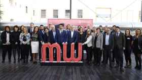 Representantes de la Mobile World Capital, la Generalitat, Barcelona y otros municipios en la presentación de la Mobile Week