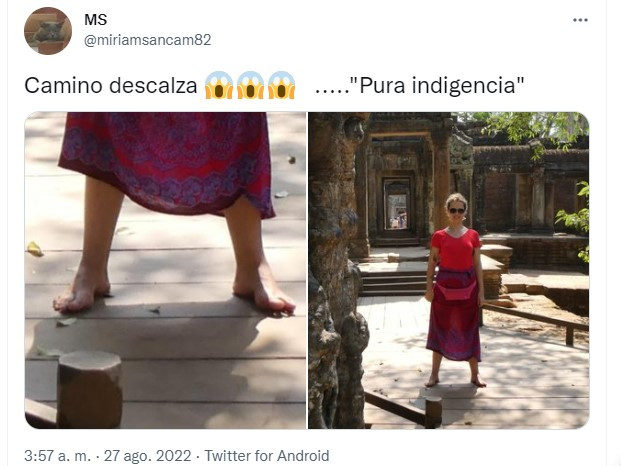 Tweet de Miriam Sánchez
