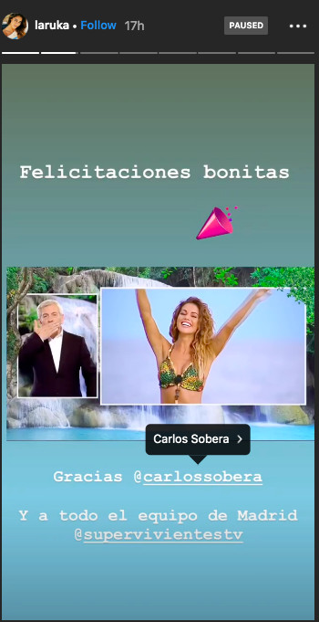 La felicitación a Lara Álvarez en Instagram