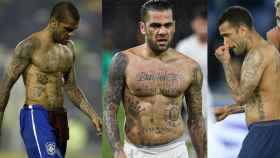 Los tatuajes de Dani Alves desde el cuello al final del torso y el abdomen / CULEMANIA