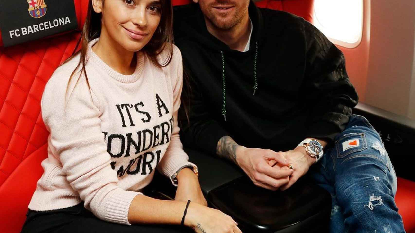 Leo Messi con Antonella Roccuzzo