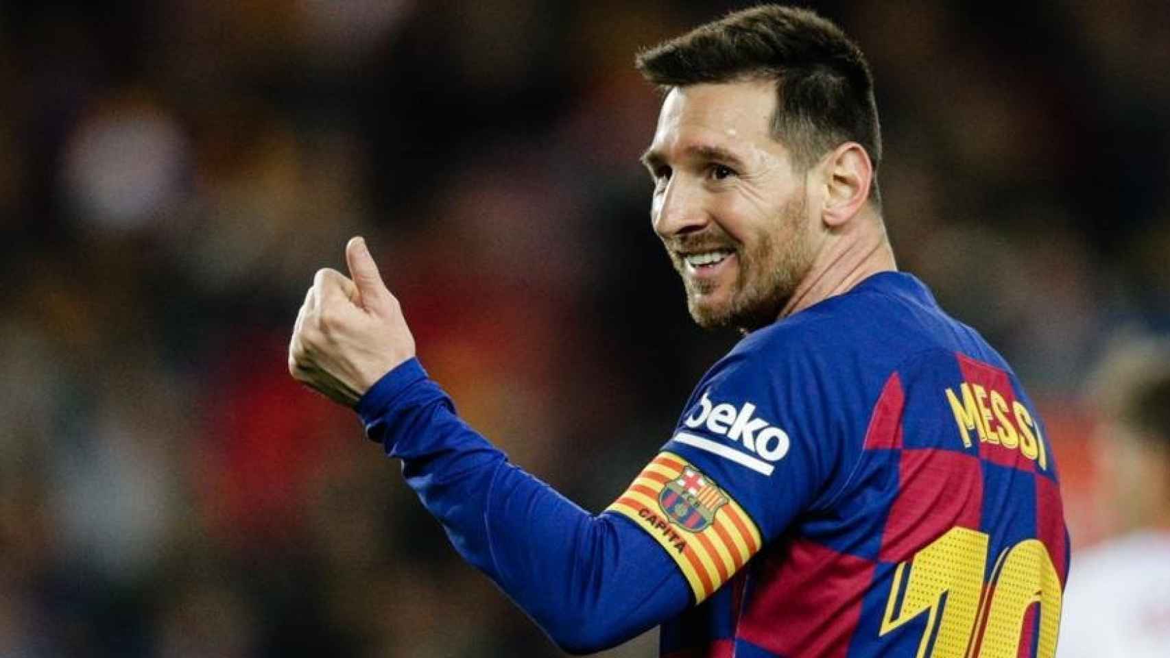 Messi, autor de tres de cinco tantos del Barça ante el Mallorca/ EFE