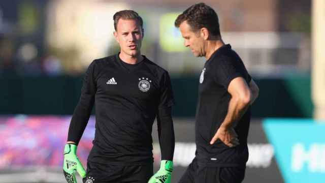 Ter Stegen en un entrenamiento de la selección alemana / EFE