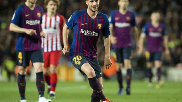 Una foto de Sergi Roberto durante el partido contra el Atlético de Madrid / FCB