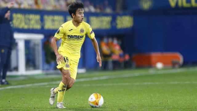 Take Kubo en un partido con el Villarreal / EFE