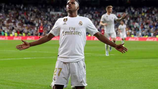 Rodrygo celebra su gol ante Osasuna / EFE