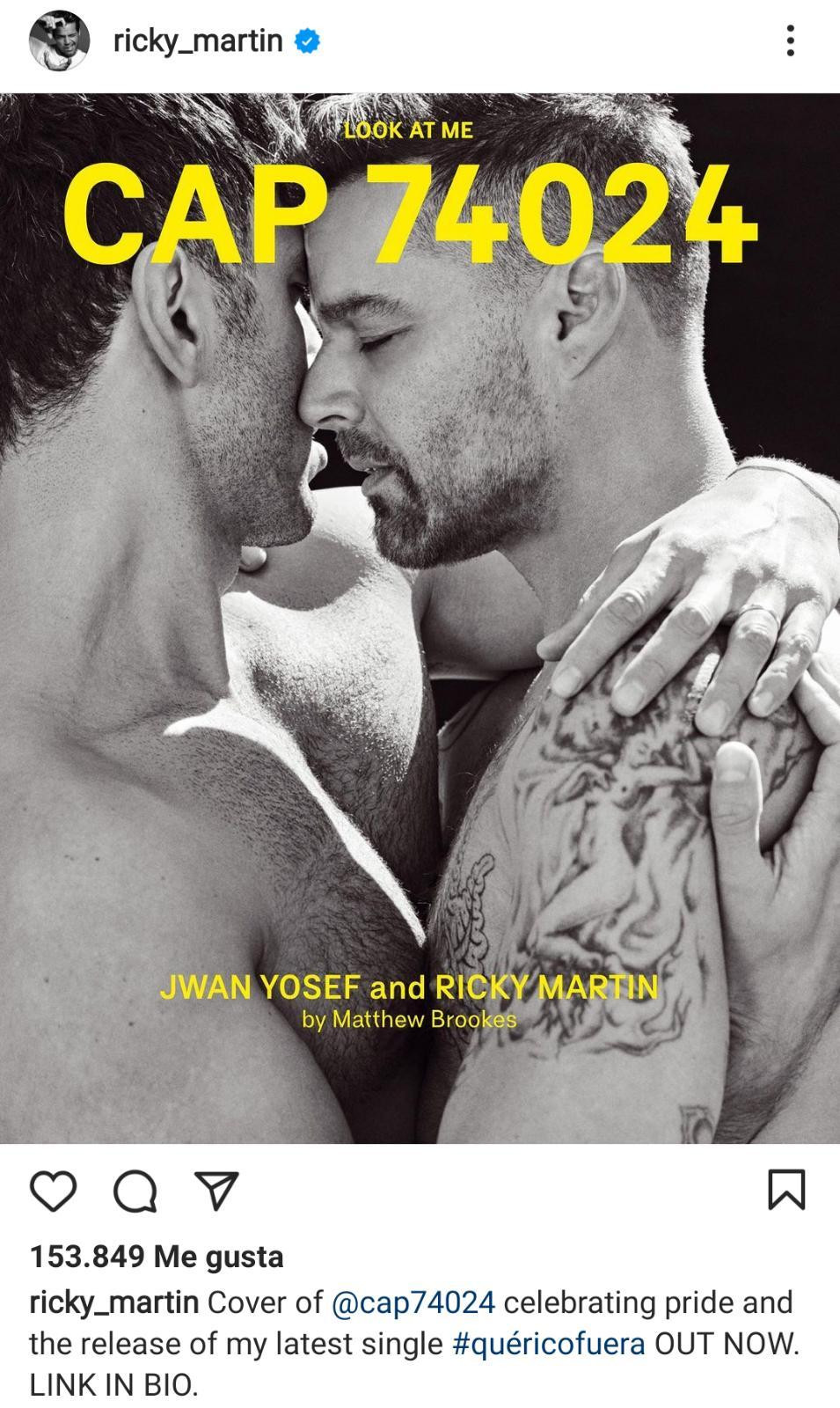 Ricky Martin y su novio en la portada de una revista / INSTAGRAM