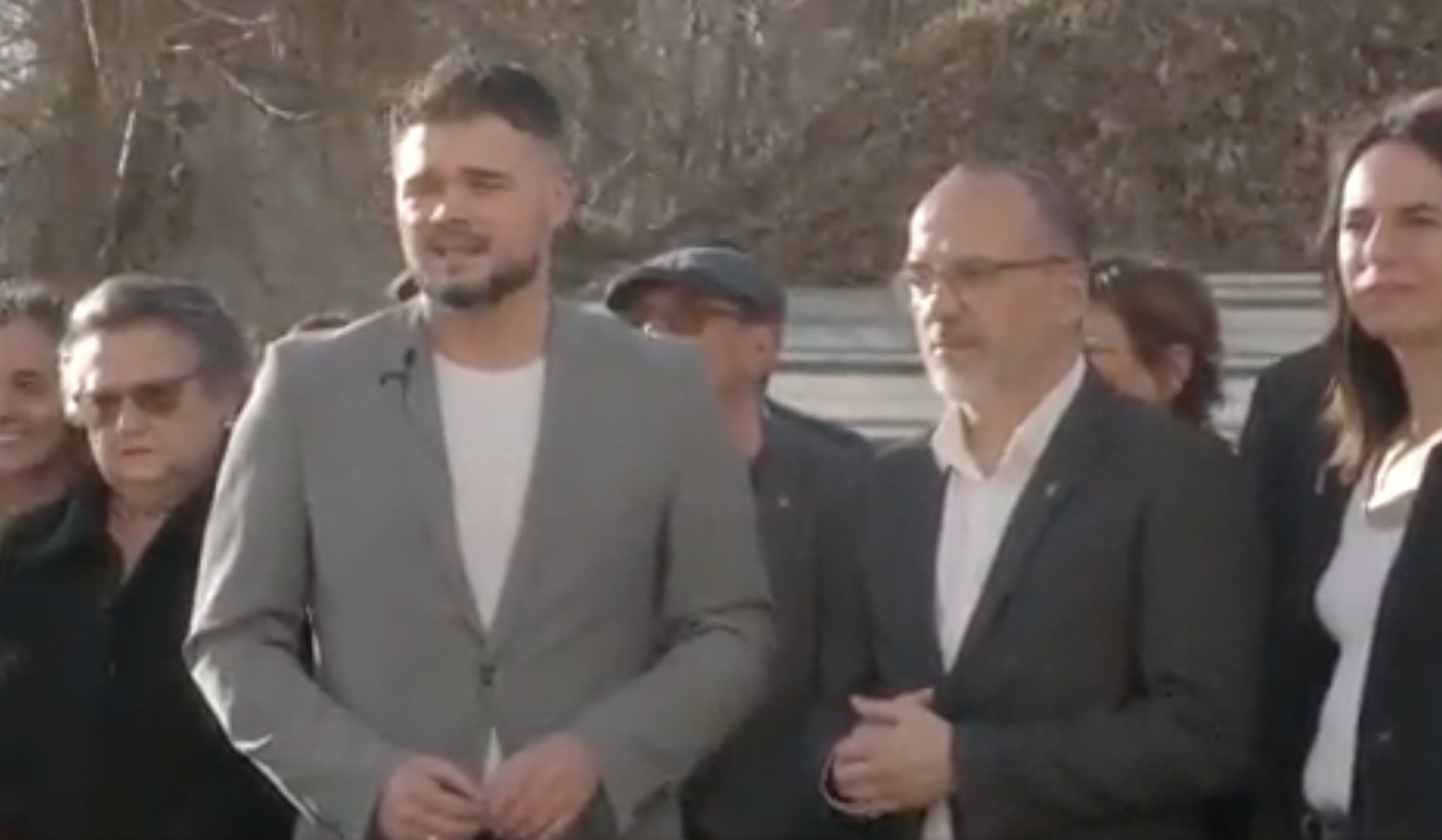 Gabriel Rufián y Carles Campuzano, en el vídeo electoral de ERC / TWITTER
