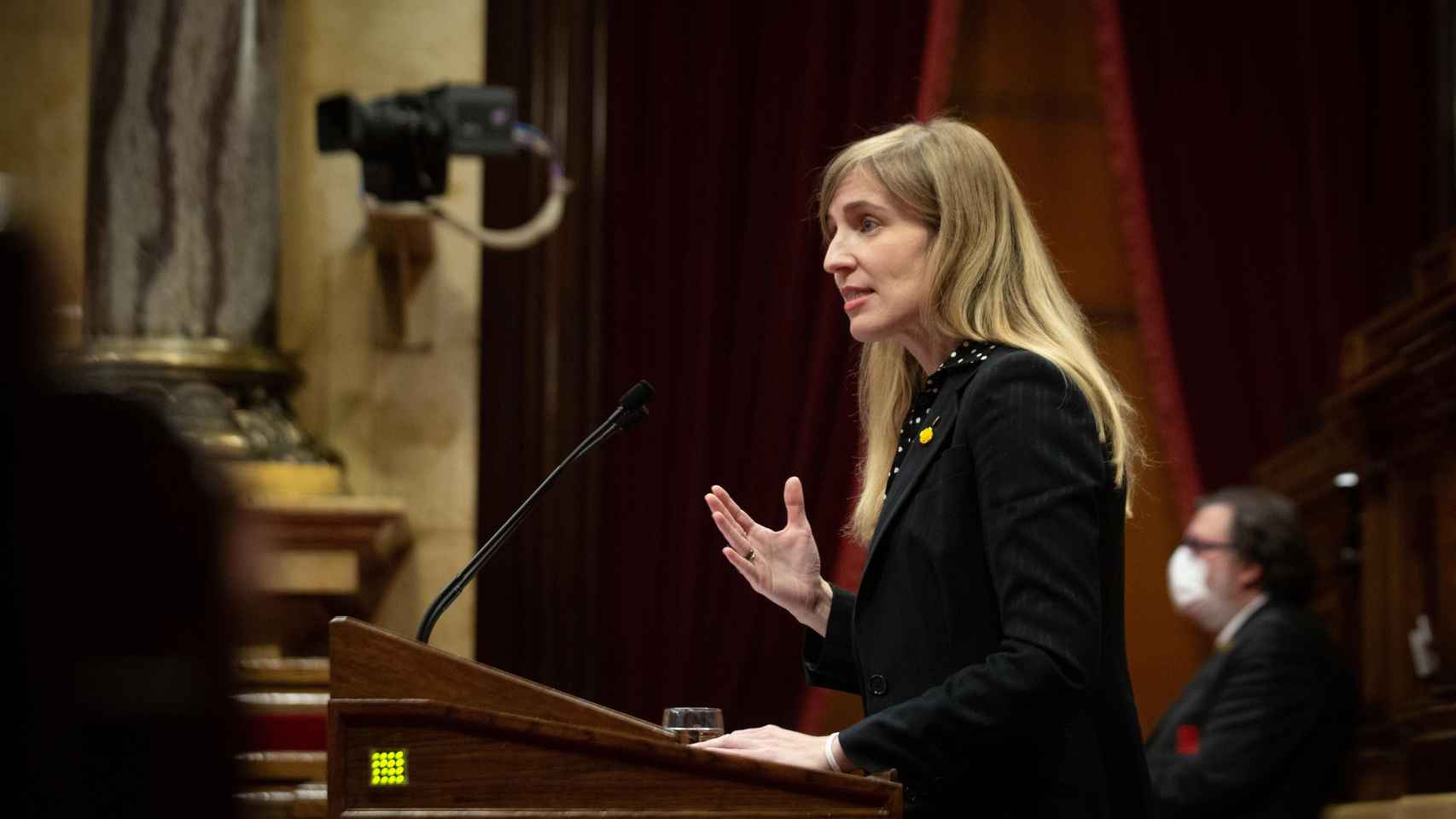 La consellera de Acción Exterior del Govern, Victòria Alsina, denuncia la represión salvaje del Estado español / EP