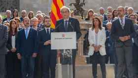 Quim Torra, presidente de la Generalitat, en el acto institucional en recuerdo del 1-O / EUROPA PRESS
