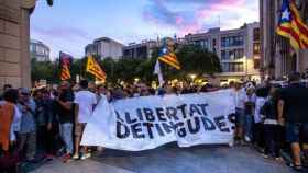 Manifestación en apoyo a los CDR detenidos, en Sabadell / EFE