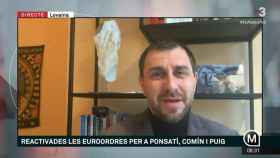 Toni Comín, en una imagen en TV3 cuando se reactivaron las euroórdenes por parte del Gobierno español / EP